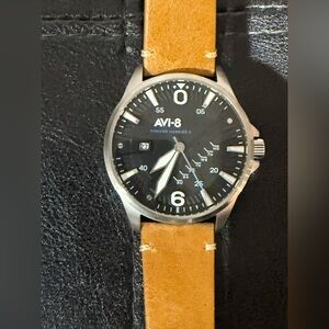 Men's Black and Tan Watch